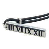 ティファニー アトラス ネックレス シルバー ブラック SV925 シルバー ラバー レディース TIFFANY&Co. 【中古】